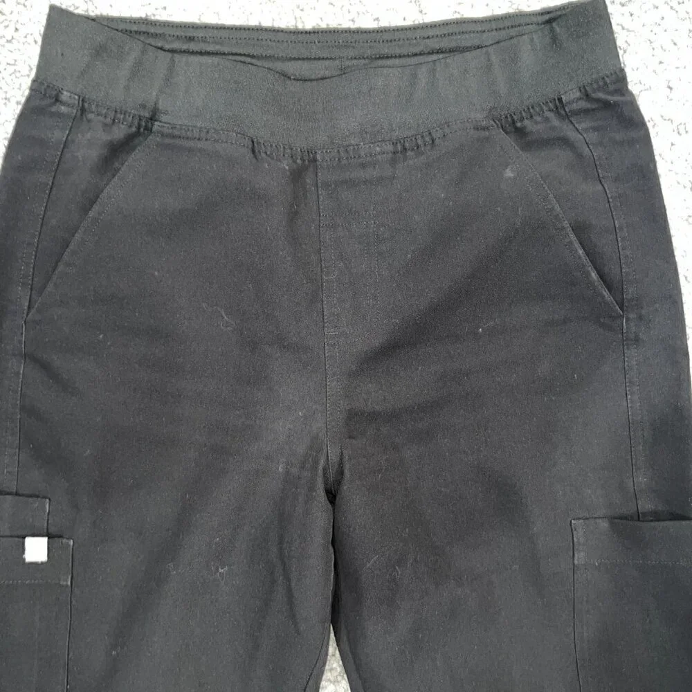 FIGS Technical Limited Edition Slim Axim Cargo Scrub Pants Black Men's XS Tall